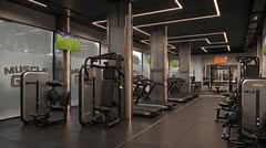 Sala teretane Muscle GYM Novi Sad — sprave i cardio zona